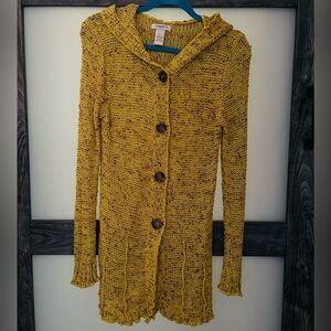 Vertigo button up, hooded sweater… Sz Medium 💛